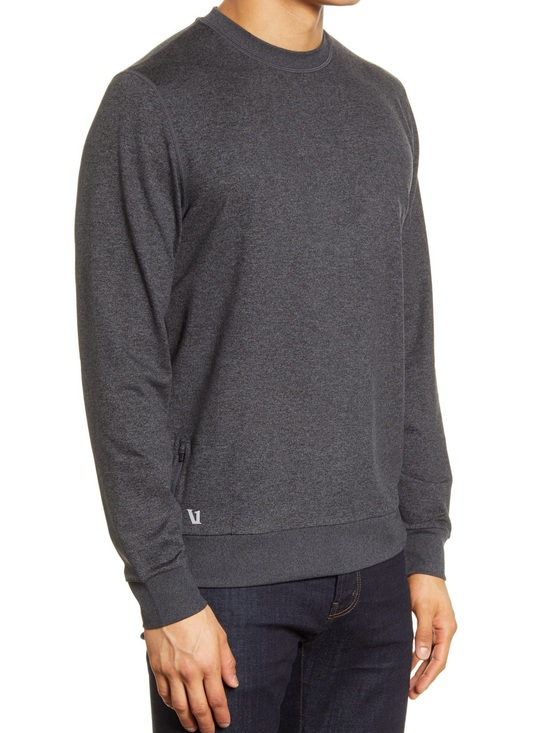 Vuori Other - Vuori Men's Ponto Performance Crew Pullover - Charcoal Heather Size Large
